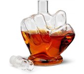 Dedo medio Vino Licor Whisky Whisky Scotch Vaso Decantador 1L Divertido Regalo de Decoración de Barra