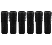 6pcs Chandelier Candle Sleeves E14 Candle Socket Covers Candelabro Base Covers Negro