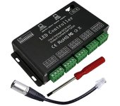 Decodificador de 12 canales RGB LED Controlador 60A PWM DMX512 Controlador de atenuación para RGB y LED Módulo de luz DC1 Negro