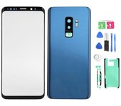 Juego de reemplazo de lente de vidrio de la pantalla trasera trasera del teléfono para Samsung S9 + G965 (azul)