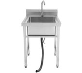 Organizador de fregadero de cocina Fregadero de acero inoxidable a prueba de herrumbre Plata
