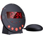 Reloj despertador ruidoso con agitador de cama Reloj despertador vibratorio con brillo de luz de flash Repetición ajustable