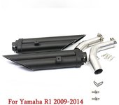 R1 Motocross Sistema de escape completo para Yamaha R1 2004 2005 2006 2007 2008 2009 2010 2011 2012 2013 2014 Silenciador Db Killer 2009-2014