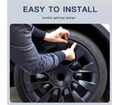 40 piezas para Model Y 2020-2023 Parche de llanta de tapa de cubo Protectores de rueda de 20 pulgadas Accesorios de tapacubos negro