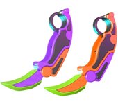 Cuchillo Rábano Pequeño Mini Modelo Cuchillo Sensorial Fidget para Amigos Regalos Navideños Naranja Naranja Violeta 4.6cmx17.3cm
