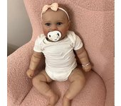 Muñeca Reborn simulada, juguetes para niños, regalos para bebés marrón8 girl body