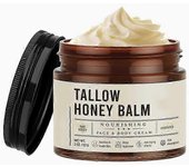 Sebo de ternera para el cuidado de la piel - Bálsamo de sebo de ternera alimentado con pasto y miel cruda - Cara de sebo natural sin perfume
