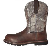 Puntera cuadrada ancha Botas de trabajo impermeables de punta de acero Botas de trabajo de cuero para hombre Country Work Q2 45