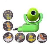 Star Moon Animal Proyector Led Proyector 6 Imágenes Sensor Eu Plug Luz Nocturna Para Niños Bebé
