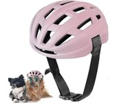 Cascos para perros pequeños medianos, casco de motocicleta para perros ventilados Sombrero de seguridad, gorra de cascos para mascotas ajustable pa...