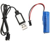 unbrand Batería de litio de 3.7v 500mah simulada Batería de juguetes de barco rc Cable de carga USB Accesorios de barco rc para Flytec V005