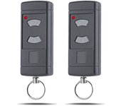 Paquete de 2 transmisores manuales para puertas de garaje adecuados para HSE2-40, HS4-40, HSM4-40, 40.685 MHz Garage Remote Compat-B8 Gris