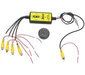 4To1 Caja de interruptores de marcha atrás de video de cámara panorámica 360 para automóvil Caja de interruptor de video de cámara de punto ciego p...