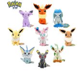 Nueva figura de anime de dibujos animados de juguete de peluche Eevee Jolteon Sylveon Evolution Vaporeon Modelo de muñeca de peluche Regalos de cum...