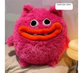 Feo Linda Muñeca Regalo Divertido Boca Grande Almohada Vegetal Peluche Juguete Feo Del Año Monstruo de pelo rojo S