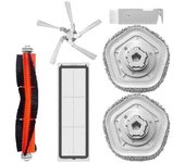 Para Bot W10 W10 Pro - Robot de limpieza Fregona al vacío Cepillo lateral principal Hepa Filtro Almohadillas de fregona Piezas Como se muestra