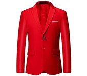Talla grande 6XL 5XL Color liso Chaquetas formales blancas Dos Bittons Manga larga Chaquetas de traje coreano para hombre Ropa de oficina Blazer de...