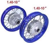 Rueda delantera y trasera 1.40-10 "Buje de freno de tambor circular de aleación de aluminio de 12 mm para niños pequeños Dirt Pit Bik Oro