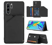 Goodcase Para Huawei P30 Pro Skin Feel PU + TPU + Cubierta trasera de PC Estuche a prueba de golpes Negro