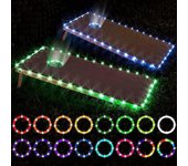 Luces LED de cornhole, control remoto Cornhole Board Edge And Ring Led Lights, cambio de 16 colores Una gran adición para jugar a Bean Bag Toss LPK