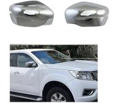 Fantástica cubierta de espejo Navara Np300 Frontier 2014-2019 Navarra cubierta de espejo retrovisor plateada