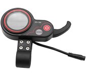 ZQ-100 Medidor de kilometraje Medidor de scooter eléctrico ajustable Pantalla de 6 pines para scooter eléctrico Das Negro