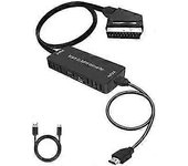 Adaptador Hdmi Scart Convertidor HDMI a Scart Full HD 1080p Audio Video Converter para Hdtv Stb Vhs Xbox Ps3 Sky Dvd Blu-ray etc
