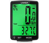 LIXADA Computadora de bicicleta inalámbrica Pantalla LCD multifuncional Computadora de bicicleta Velocímetro de bicicleta de montaña Green Backlight