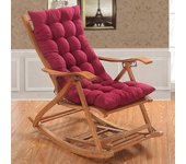 Cojín de sillón reclinable de invierno Cojín de la mecedora Cojín de la silla de bambú de ratán engrosado Cojín de la silla feliz Cojín de la silla...