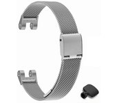 Para correa de reloj de metal Garmin Lily Muñequera de malla milanesa de reemplazo con herramienta Plata