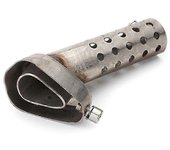 Tubo de escape ajustable del silenciador de escape hexagonal de la motocicleta Tubo de escape ajustable del silenciador DB Baffle plata