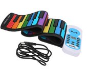 Piano de teclado suave 49? Key Roll Up Rainbow Piano Portátil Juguete de Silicona para Principiantes Niños