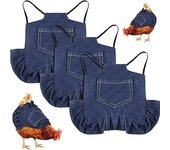 Silla de montar de pollo 3 paquete Delantal de silla de montar de gallina Arneses de chaleco de pollo Protector de plumas de ala de delantal de gal...