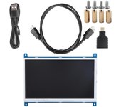Pantalla TFT HD de 7 pulgadas 1024 x 600 para monitor de entrada HDMI para Raspberry Pi 4B/3B