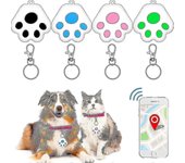 4 PC Rastreador GPS, lindo localizador de mascotas dispositivos portátiles de seguimiento (azul, negro, rosa, verde) (,)