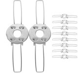 10 piezas de pantalla de lámpara clips de resorte adaptador de pantalla de luz colgante de pantalla de luz abrazaderas de resorte de bricolaje Plat...
