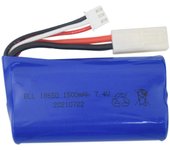 Batería Lipo de 7.4V 1500MAh para FT009 FX067C HQ955 948 K959 HJ817 816 RC Speed Boat Spare Parts Repla azul