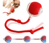 Bola rodante interactiva inteligente para perros Bola rodante automática Bolas eléctricas para perros para perro / gato Rojo