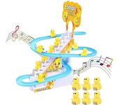 Lindo juego de persecución de patos, juguetón pista de carreras de patos Escaleras de escalada de patos y toboganes Juguetes musicales, Divertidos ...