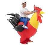 Gran polla inflable Pollo Personaje de dibujos animados Mascota Disfraz Ceremonia publicitaria Adulto Disfraz Fiesta Animal Carnaval Prop