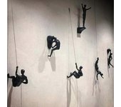 Escalada en roca Personaje Escultura Pared Colgante Fondo Pared Decoración deportiva al aire libre Arte creativo Colgante Estatua de escalada C