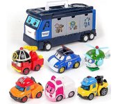 Poli Robocar Robot Transformando Robot Camión de bomberos Equipo de rescate de tráfico Juego de coches de juguete para niños Regalo de cumpleaños f...