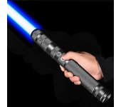 Adultos Niños Sable de Luz Espada Láser Rgb 7 Colores Cambiables Fx Sonido Sable de Luz Electrónico Recargable Para Halloween Cosplay Juguete Negro