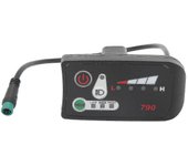 Panel de visualización de potencia LED de bicicleta eléctrica Medidor de pantalla de modificación de bicicleta eléctrica con enchufe masculino impe...