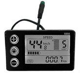S866 Pantalla LCD de bicicleta eléctrica 24v 36v 48v E-bike Scooter eléctrico Display Meter Panel de control con enchufe impermeable