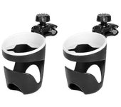 Generic Portavasos de riel de barco Titulares de bebidas universales Rotación de 360 grados Abrazadera ajustable Bebida de barco Holde Negro