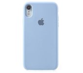 Funda de teléfono de silicona sólida sedosa a escala 1:1 para iPhone XR de 6,1 pulgadas Azul claro iPhone XR 6.1 inch