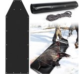 Trineo de arrastre de ciervos, trineo portátil de pesca en hielo con cuerda, trineo de perro multiusos Trineo transportador de juegos para la caza,...