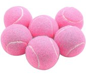 Paquete de 6 piezas de pelotas de tenis rosas - Pelotas de entrenamiento elásticas resistentes al desgaste de 66 mm para la práctica de principiant...