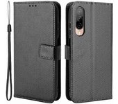 Para HTC Desire 22 Pro 5G Estuche de billetera plegable para teléfono a prueba de caídas, agarre antideslizante, cubierta de cuero PU con textura d...